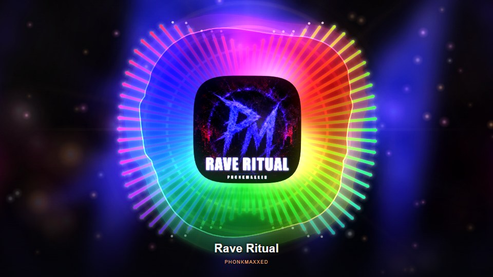 A music visualizer frame exported from LimeLight — the rainbow look